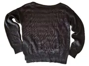 Vorschaubild 3 von Collection Damen Pullover Zopfmuster Schwarz Gr. M Strickpullover