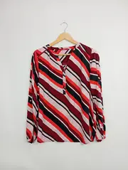 Vorschaubild 2 von Damen Bluse Langarm gestreift Mehrfarbig Gr. 38