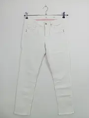 Vorschaubild 1 von Damen Stoffhose Weiß W36/L28 Casual Basic Baumwolle