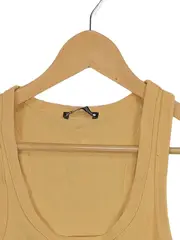 Vorschaubild 2 von Damen Basic Rippstrick Top Beige Gr. 34/XS Tanktop