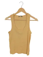 Vorschaubild 1 von Damen Basic Rippstrick Top Beige Gr. 34/XS Tanktop
