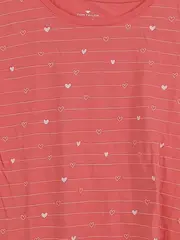 Vorschaubild 3 von Damen T-Shirt Rosa Gr. 38/M Herzmuster Casual