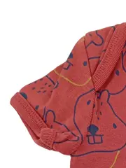 Vorschaubild 3 von Baby Body Gr. 68 Rot mit Bären-Print Baumwolle Kurzarm