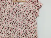 Vorschaubild 3 von Damen T-Shirt Herzmuster Gr. 38/M Mehrfarbig Feminin Kurzarm Viskose