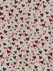 Vorschaubild 5 von Damen T-Shirt Herzmuster Gr. 38/M Mehrfarbig Feminin Kurzarm Viskose