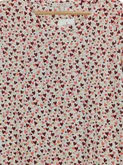 Vorschaubild 4 von Damen T-Shirt Herzmuster Gr. 38/M Mehrfarbig Feminin Kurzarm Viskose