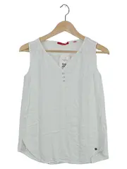 Vorschaubild 1 von Damen Bluse Gr. 34/XS Weiß Klassisch Elegant Ärmellos