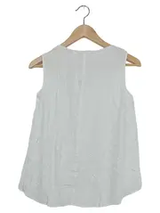 Vorschaubild 2 von Damen Bluse Gr. 34/XS Weiß Klassisch Elegant Ärmellos