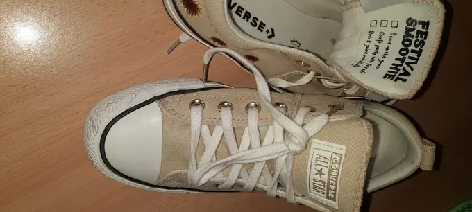 CONVERSE Damen Sneaker Low Beige Blumen Stickerei