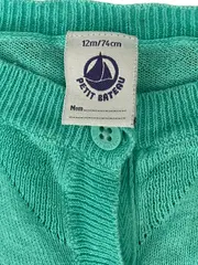 Vorschaubild 6 von Strickjacke Gr. 74 Türkis Leinen Baumwolle Casual Mädchen