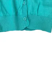 Vorschaubild 5 von Strickjacke Gr. 74 Türkis Leinen Baumwolle Casual Mädchen