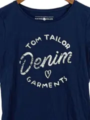 Vorschaubild 2 von Damen T-Shirt Blau Gr. 40/L mit Schriftzug
