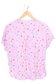 Vorschaubild 1 von Damen T-Shirt Gr. 36/S Rosa Grafisches Muster Casual Feminin Viskose