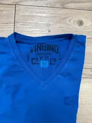 Vorschaubild 5 von T-Shirt Jungen Gr. 164 Blau Casual Kurzarm V-Ausschnitt