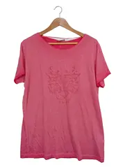 Vorschaubild 1 von Damen T-Shirt Kurzarm Pink Tiermotiv Freizeit Gr. 42 XL