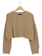 Vorschaubild 1 von Damen Cropped Strickpullover Beige Gr. M