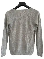 Vorschaubild 2 von Damen Pullover Wasserfallkragen Langarm Grau Gr. XS 34