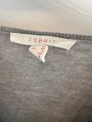 Vorschaubild 3 von Damen Pullover Wasserfallkragen Langarm Grau Gr. XS 34