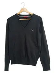 Vorschaubild 1 von Damen Pullover V-Ausschnitt Gr. 40/L Schwarz