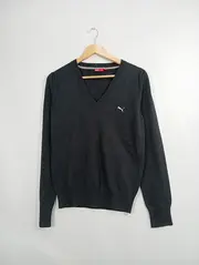 Vorschaubild 2 von Damen Pullover V-Ausschnitt Gr. 40/L Schwarz