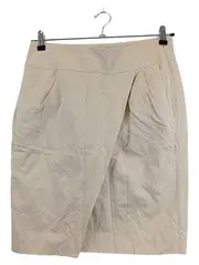 Vorschaubild 1 von Damen Wickelrock Beige Gr. 38/M Baumwolle Midi Elegant