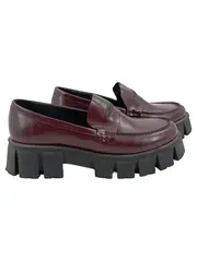 Vorschaubild 2 von Damen Slipper Loafer Gr. 40 Rot Modern Plateau
