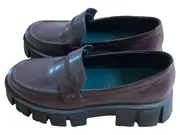 Vorschaubild 1 von Damen Slipper Loafer Gr. 40 Rot Modern Plateau