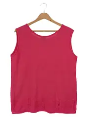 Vorschaubild 2 von Damen Pullunder Rosa Einheitsgröße Klassisch Elegant Strick
