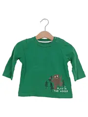 Vorschaubild 1 von Kinder Langarmshirt Junge Gr. 74 Grün Casual Monster Bäume