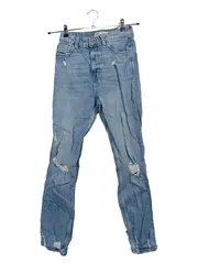 Vorschaubild 1 von Destroyed Jeans Damen Gr. 36 W28 Hellblau Distressed Used Look