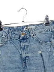 Vorschaubild 3 von Destroyed Jeans Damen Gr. 36 W28 Hellblau Distressed Used Look