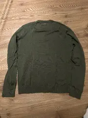 Vorschaubild 3 von Herren Pullover Gr. M Oliv Baumwolle Strickpullover Logo