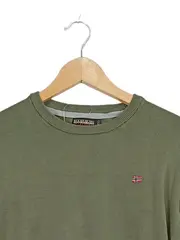 Vorschaubild 4 von Herren Pullover Gr. M Oliv Baumwolle Strickpullover Logo
