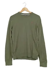 Vorschaubild 2 von Herren Pullover Gr. M Oliv Baumwolle Strickpullover Logo