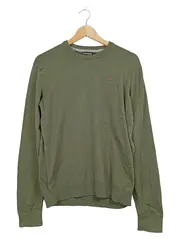 Vorschaubild 1 von Herren Pullover Gr. M Oliv Baumwolle Strickpullover Logo