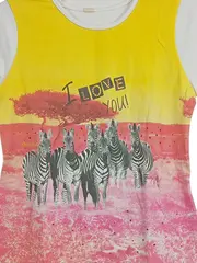 Vorschaubild 2 von Kinder T-Shirt Zebra Motiv Mehrfarbig Gr. 152 Animal-Print