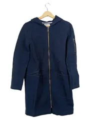 Vorschaubild 1 von Damen Sweatjacke Blau Gr. 36/S Kapuze Reißverschluss
