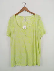 Vorschaubild 6 von Damen T-Shirt Gr. 52-54 Gelb Casual mit floralem Muster