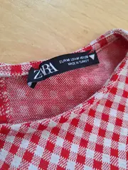 Vorschaubild 3 von Damen Freizeitkleid Gr. 38/M Rot Kariert Gingham Casual