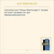 Vorschaubild 2 von Aulis Verlag Lernzirkel Gleichungen 1. Grades Mathematik Buch Unterricht