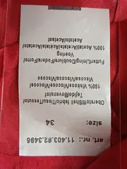 Vorschaubild 4 von Damen Freizeitkleid Gr. 34/XS Rot Abstrakt Bohemian Vintage