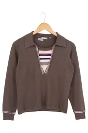 Vorschaubild 1 von Damen Pullover Gr. 38/S Braun Klassisch Gestreift Herbst/Winter