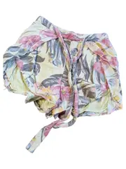 Vorschaubild 1 von Damen Shorts XS Blumenmuster Mehrfarbig Casual Viskose Leinen