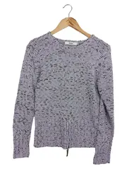 Vorschaubild 1 von Pullover Damen Gr. 36/S Lila Meliert Casual Strick Langarm