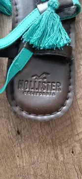 Vorschaubild 4 von Damen Zehentrenner Sandalen Gr. 38 Braun Türkis Blumen Quasten