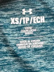 Vorschaubild 4 von Sport Shirt Damen XS Türkis Melange Kurzarm Sportlich