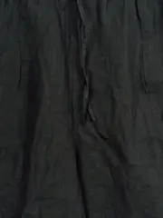 Vorschaubild 3 von Damen Stoffhose Gr. 40 Schwarz Leinen Casual