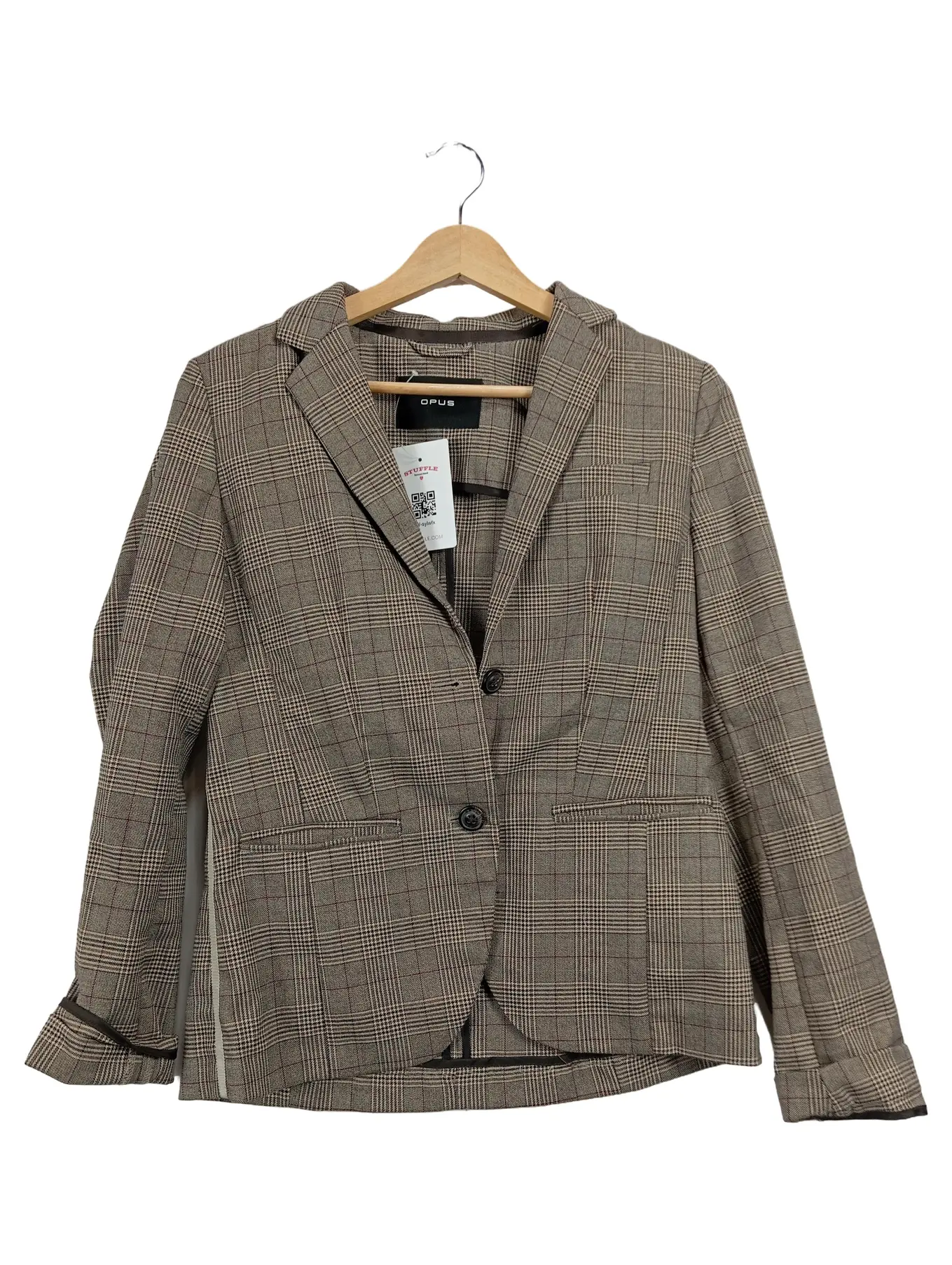 OPUS Damen Blazer Sakko kariert Gr. 34 Business Mehrfarbig