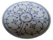 Vorschaubild 1 von Dekoschale Indisch Blau Porzellan Weiß Blau Blumenmuster 19cm