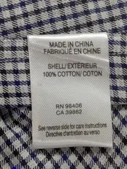 Vorschaubild 4 von Damen Hemdbluse Gr. 36/S Blau Kariert Klassisch Langarm Baumwolle